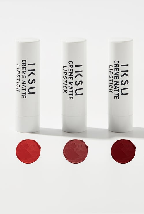 IKSU Suede Kiss Creme Matte Mini Lipstick Combo - Scarlet Rush - 1.2g each