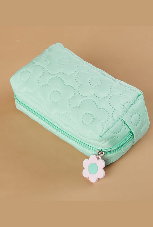 FAME FOREVER Floral Quilted Vanity Pouch