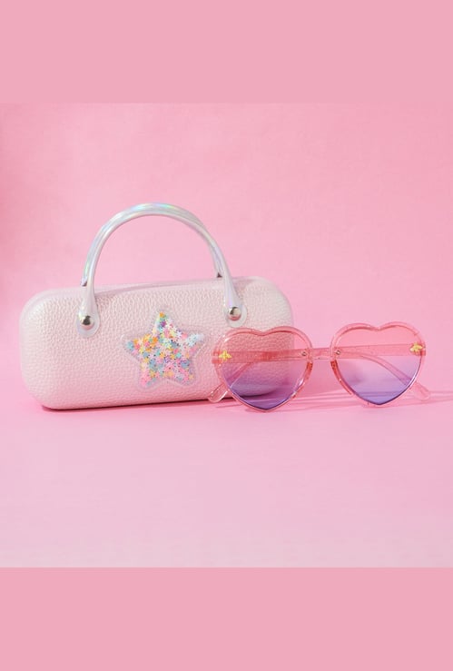 FAME FOREVER Star Accented Bag with Sunglasses