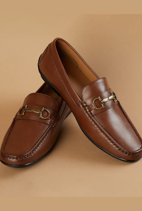 CODE Metal Accent Loafers