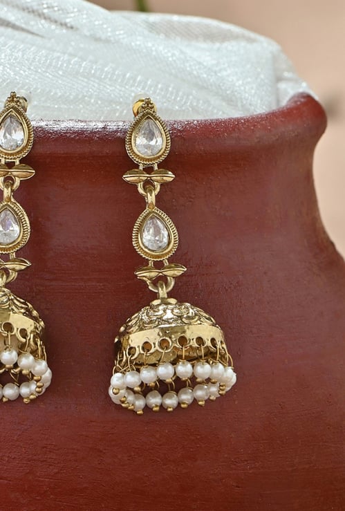 FIDA Embellished Jhumkas