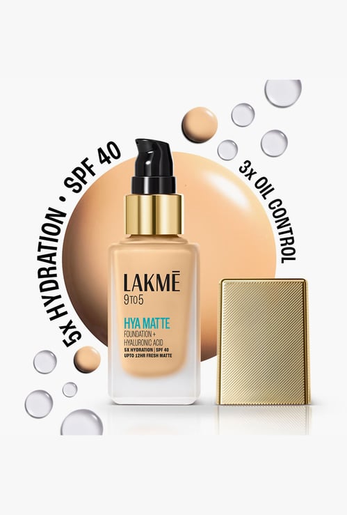 LAKME 9to5 Hya Matte Foundation + Hyaluronic Acid - Warm Creme - 25ml