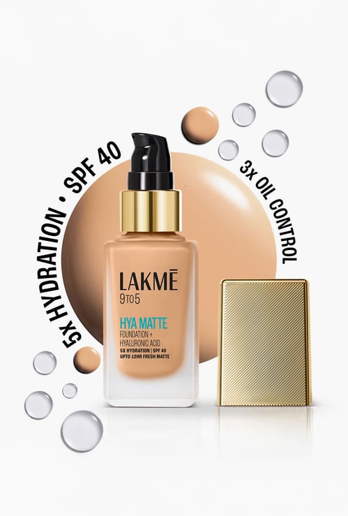 LAKME 9to5 Hya Matte Foundation + Hyaluronic Acid - Cool Rose - 25ml