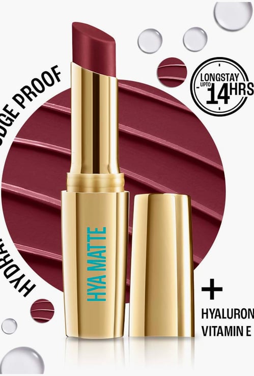 LAKME 9to5 Hya Matte Lipstick - Plum Pitch - 3.6g