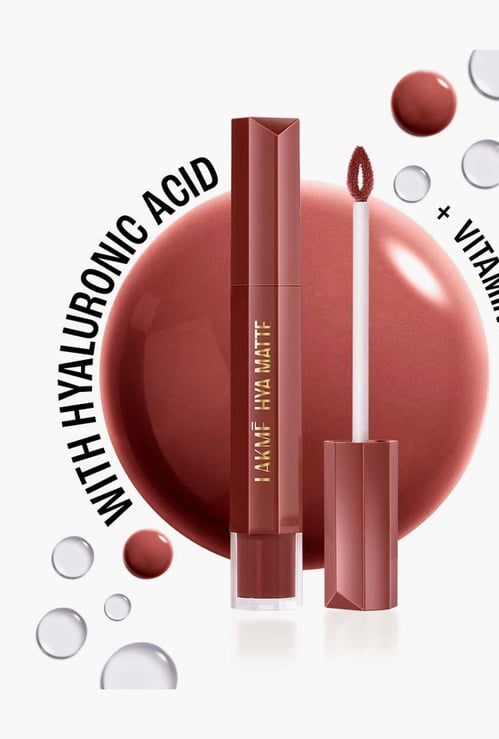 LAKME 9to5 Hya Matte Liquid Lipstick + Hyaluronic Acid - Vacation Nude - 5.3ml
