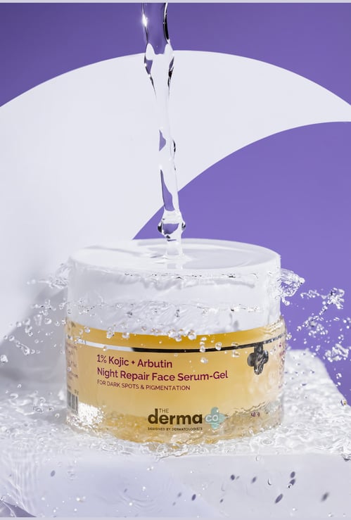 THE DERMA CO 1 Percent Kojic  And Arbutin Night Repair Face Serum-Gel - 50g