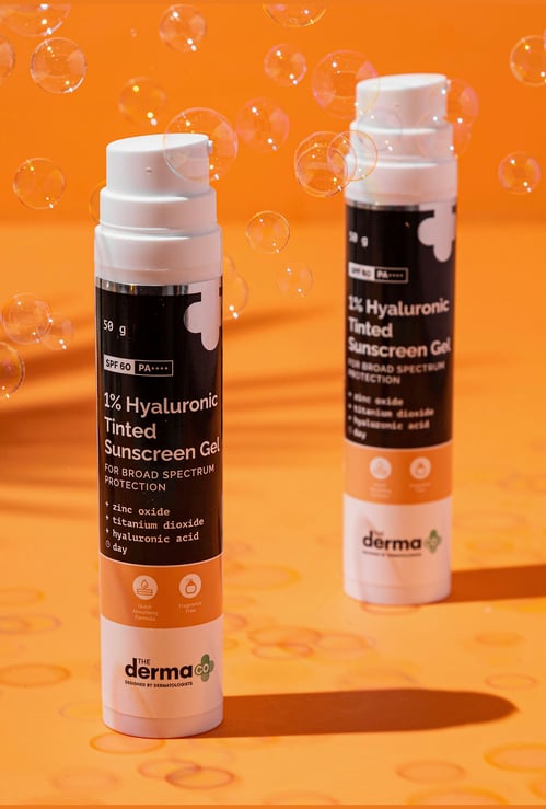 THE DERMA CO 1 Percent Hyaluronic Tinted Sunscreen Gel - 50g