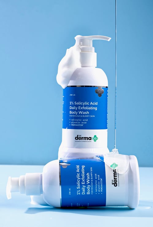 THE DERMA CO 1 Percent Salicylic Acid Daily Exfoliating Body Wash - 250ml