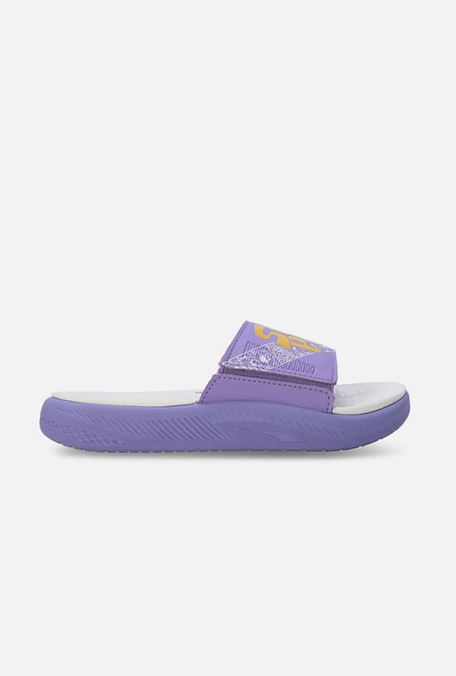 PUMA Girls Printed Velcro Strap Sliders