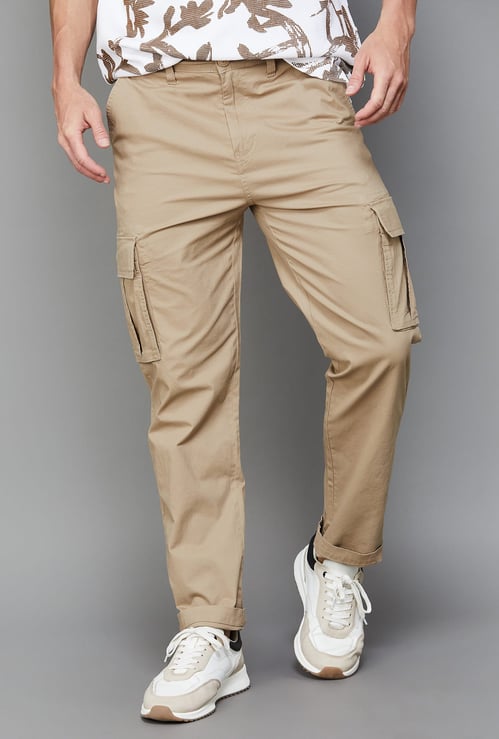 PEPE JEANS Solid Regular Fit Cargos