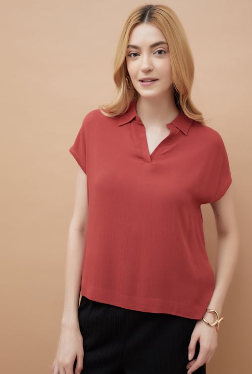 FAME FOREVER Textured Top