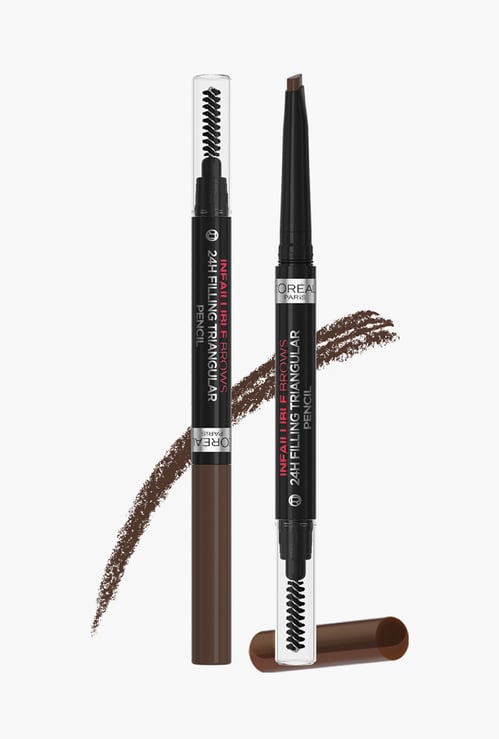 LOREAL PARIS Infallible 24H Brow Filling Triangular Pencil - 3.0 Brunette - 1g