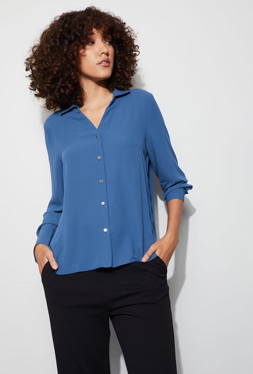 CODE Solid Regular Fit Shirt