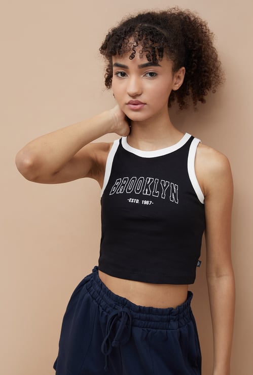 KAPPA Typographic Print Crop T-shirt