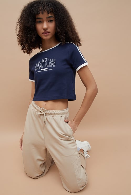 KAPPA Printed Sports Crop T-shirt
