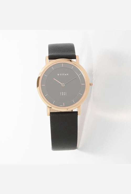 TITAN Edge Analog Leather Strap Watch - NT1595WL09