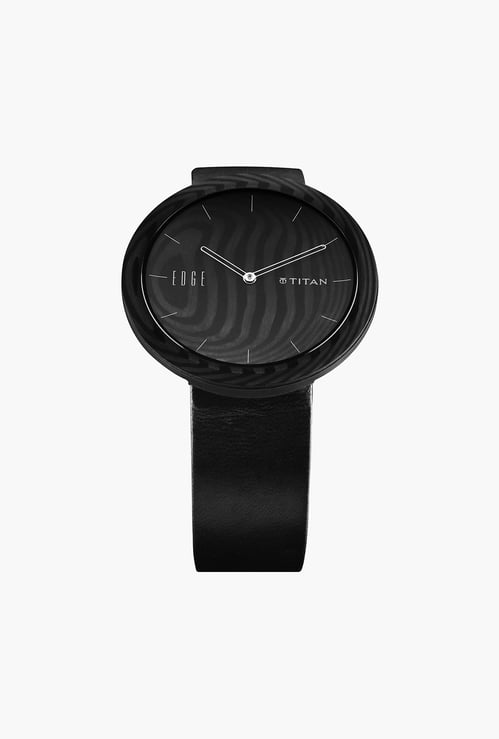 TITAN Edge Analog Leather Strap Watch - NT1881NL01