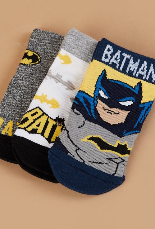 FAME FOREVER Batman Print Ankle Length Socks - Pack of 3