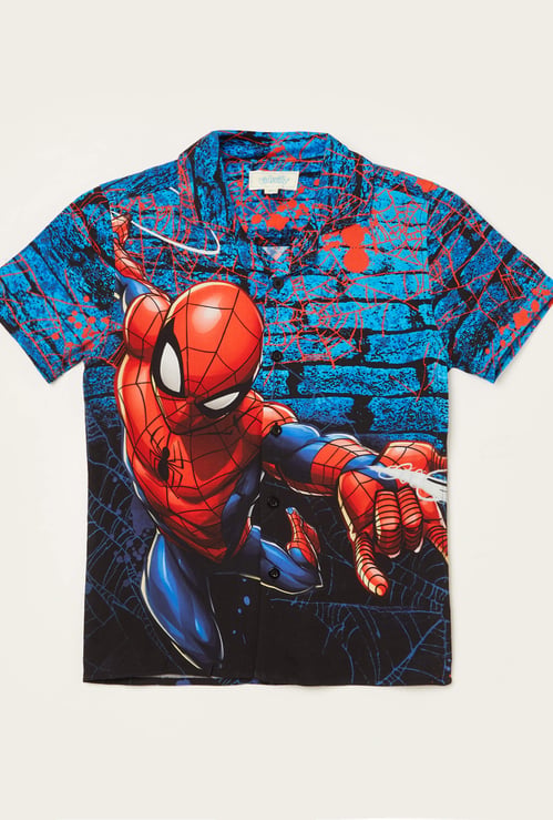 KIDSVILLE Boys Spiderman Print Shirt