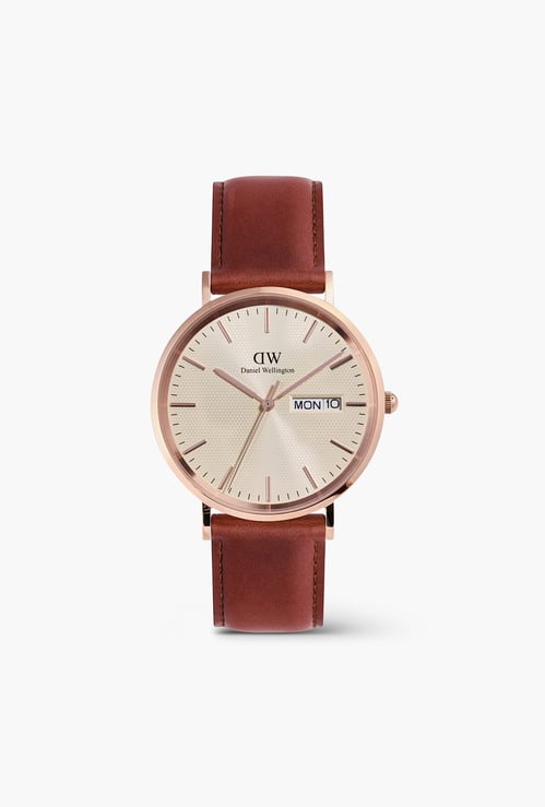 DANIEL WELLINGTON Classic St Mawes Leather Strap Analog Watch - DW00100829K