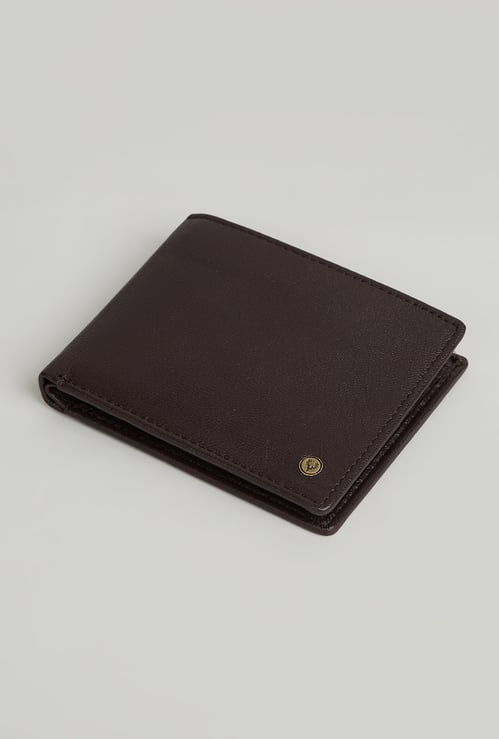 ALLEN SOLLY Solid Design Bi-Fold Wallet