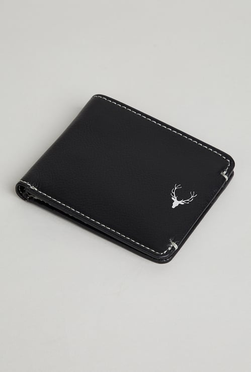 ALLEN SOLLY Solid Bi-Fold Leather Wallet