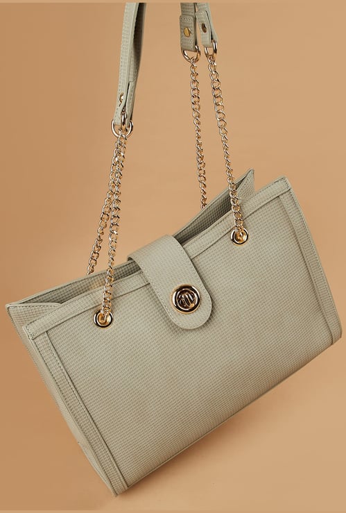 CODE Textured Shoulder Bag