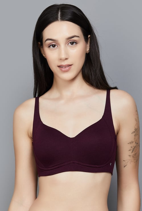 ENAMOR Solid Padded Non Wired T-shirt Bra