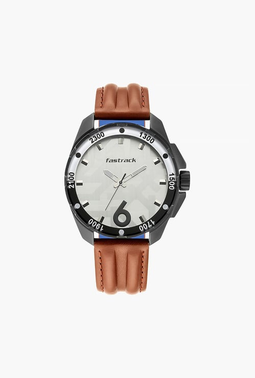 FASTRACK Hitlist Analog Watch with Leather Strap - NT3084NL04