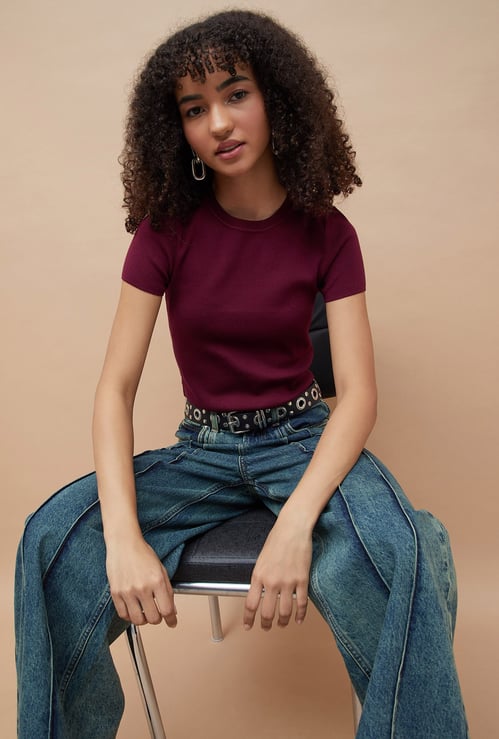 GINGER Solid Crop Top