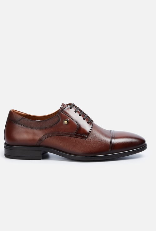 LOUIS PHILIPPE Textured Derby Shoes