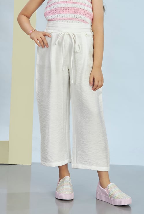 PEPPERMINT Girls Textured Trousers