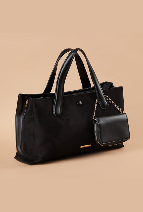 GINGER Textured Handheld Bag with Wallet