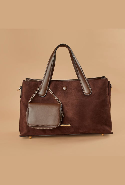 GINGER Textured Handheld Bag with Wallet