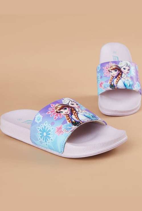 FAME FOREVER Girls Frozen Print Sliders