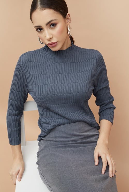 CODE CLASSIC Knit Mock Neck Top