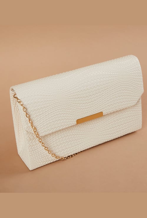 CODE Basket Weave Clutch