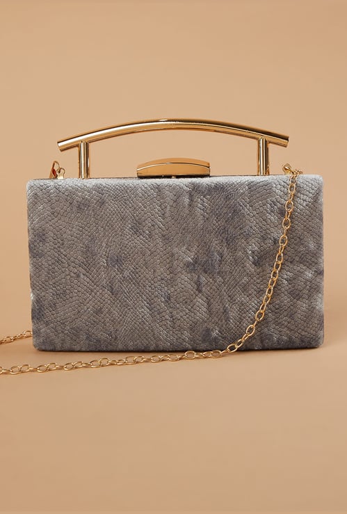 CODE Textured Envelope Clutch with Sling