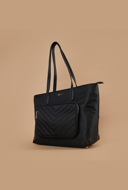 GINGER Quilted Pocket Shoulder Bag