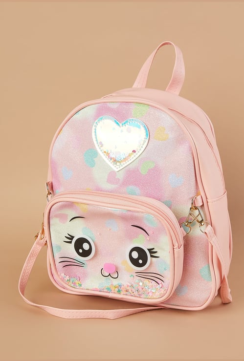 GINGER Shimmery Backpack with Bag