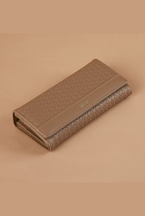 GINGER Geometric Pattern Push-Button Wallet
