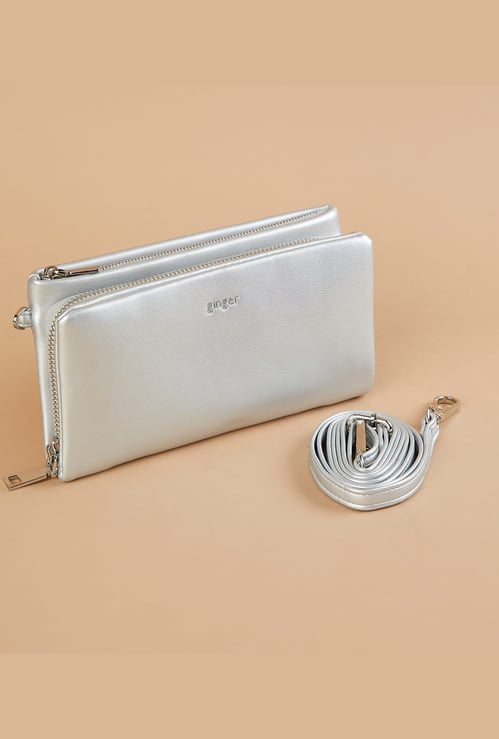 GINGER Metallic Wallet with Detachable Strap
