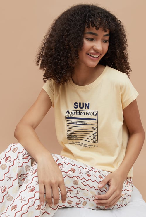 GINGER Typographic Print Lounge T-shirt