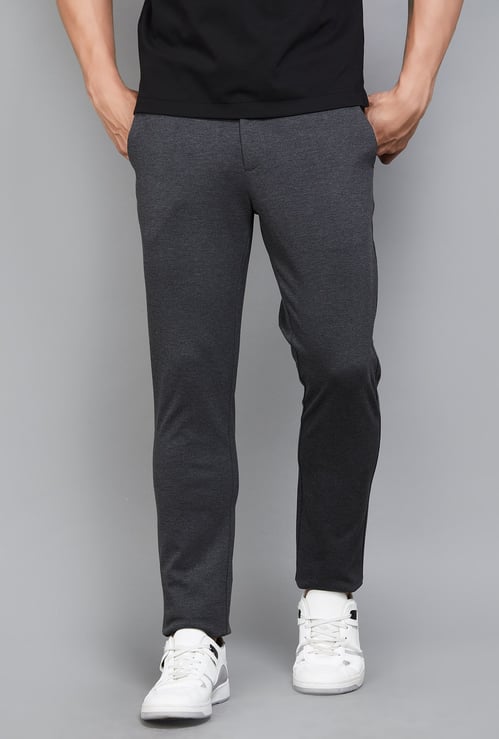 UNITED COLORS OF BENETTON Textured Slim Tapered Trousers