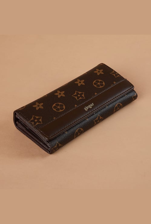 GINGER Floral Print Push-Button Wallet