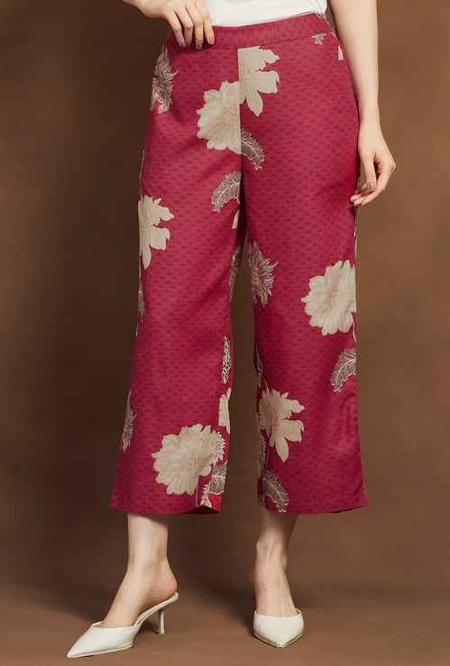 MELANGE Floral Print Straight Pants