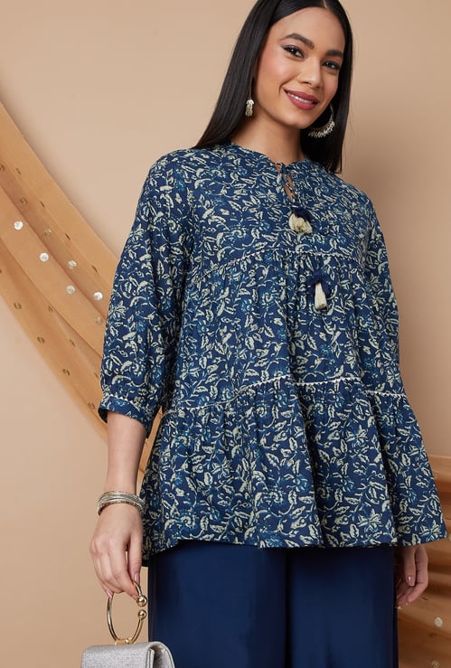 MELANGE Floral Print Tunic