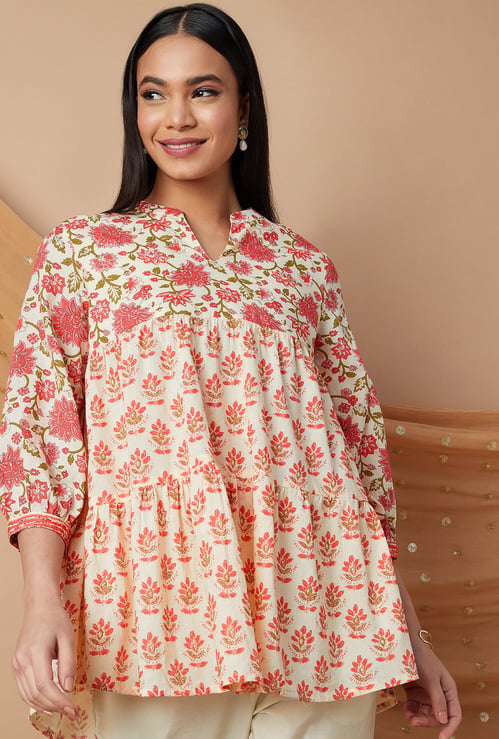 MELANGE Floral Print Tunic