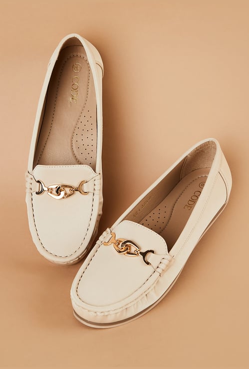 CODE Textured Bit Loafers