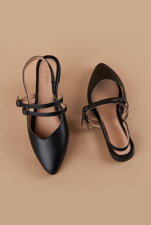GINGER Pointed Toe Slingback Flats